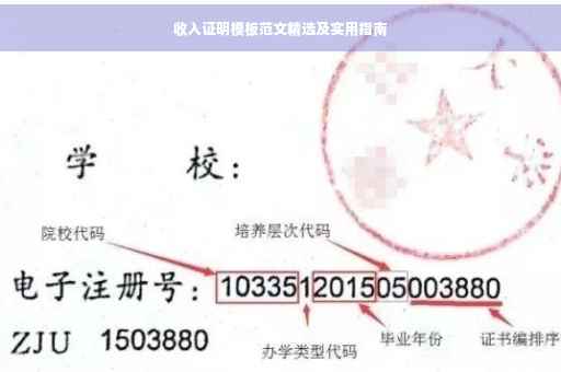 收入证明模板范文精选及实用指南
