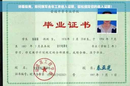 详细指南，如何撰写去年工资收入证明，轻松搞定你的收入证明！
