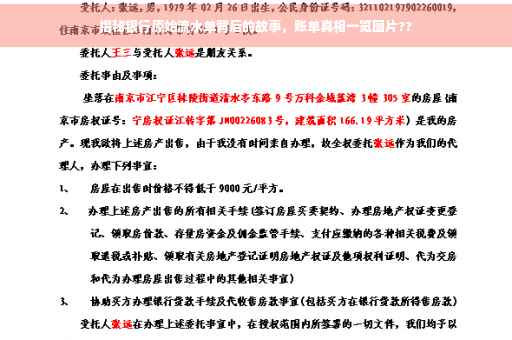 揭秘银行原始流水单背后的故事，账单真相一览图片??