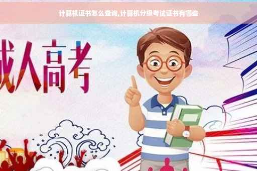 计算机证书怎么查询,计算机分级考试证书有哪些