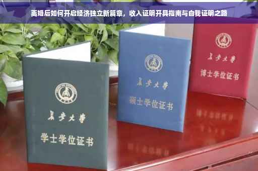 离婚后如何开启经济独立新篇章，收入证明开具指南与自我证明之路