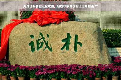 海员证明书验证全攻略，轻松获取真伪验证信息指南 ??