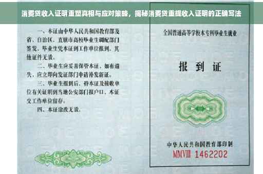 消费贷收入证明重塑真相与应对策略，揭秘消费贷重提收入证明的正确写法