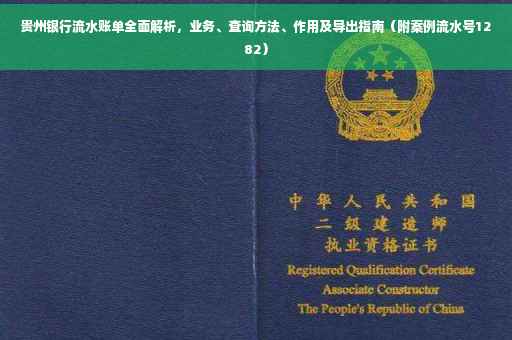 贵州银行流水账单全面解析，业务、查询方法、作用及导出指南（附案例流水号1282）