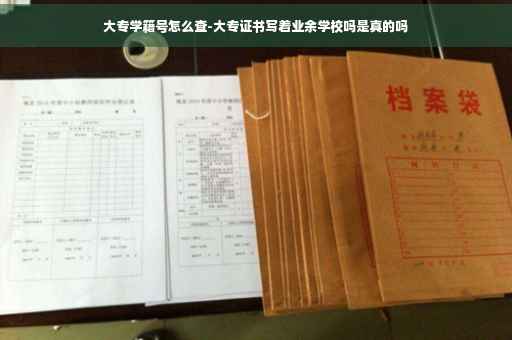 大专学籍号怎么查-大专证书写着业余学校吗是真的吗