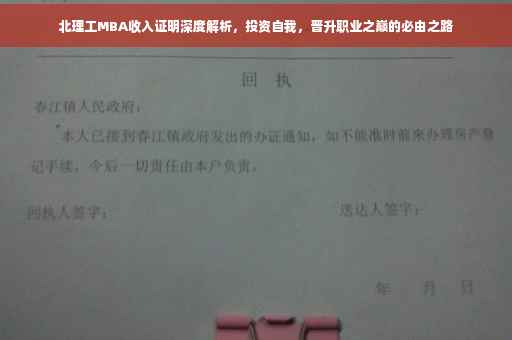北理工MBA收入证明深度解析，投资自我，晋升职业之巅的必由之路
