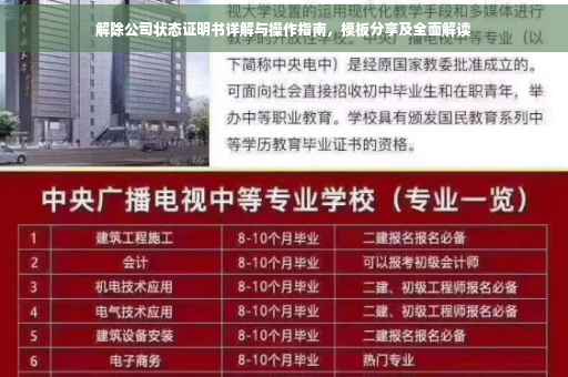 解除公司状态证明书详解与操作指南，模板分享及全面解读