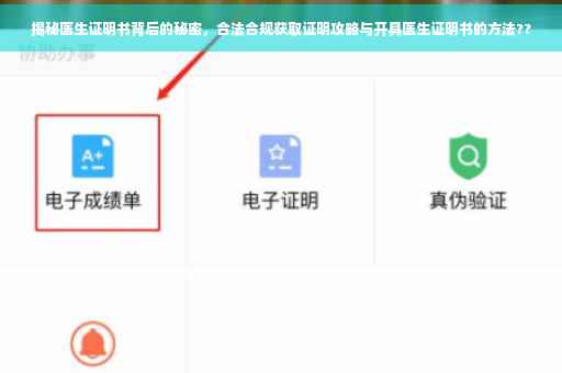 揭秘医生证明书背后的秘密，合法合规获取证明攻略与开具医生证明书的方法??