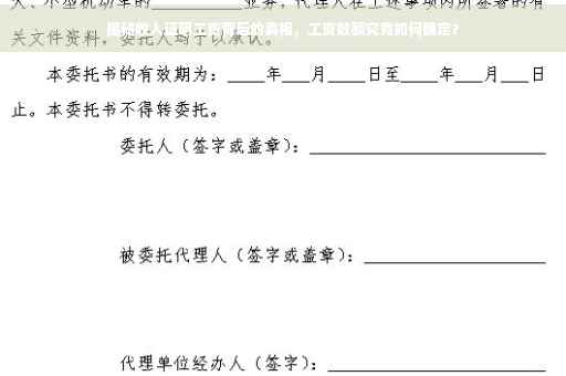 揭秘收入证明工资背后的真相，工资数额究竟如何确定？