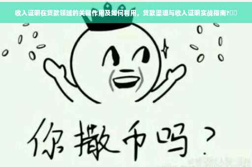 收入证明在贷款领域的关键作用及如何利用，贷款渠道与收入证明实战指南?⚡️