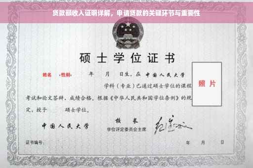 贷款额收入证明详解，申请贷款的关键环节与重要性