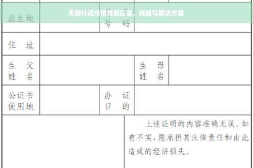 无银行流水借贷新探索，挑战与解决方案
