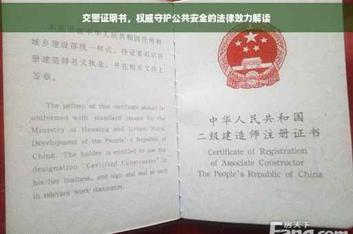 交警证明书，权威守护公共安全的法律效力解读