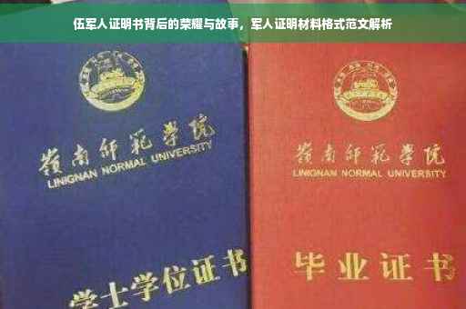 伍军人证明书背后的荣耀与故事，军人证明材料格式范文解析