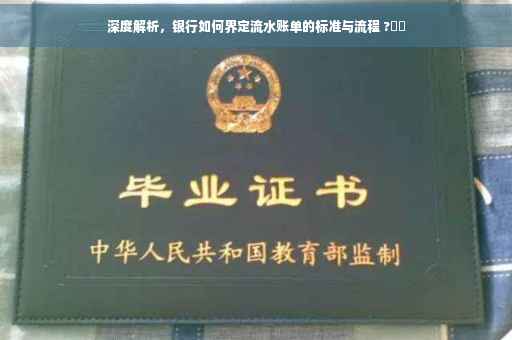 深度解析，银行如何界定流水账单的标准与流程 ?⚡️