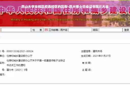 燕山大学东校区和西校区的区别-燕大博士毕业证书图片大全