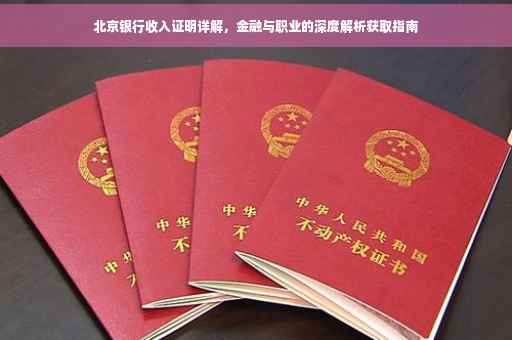 北京银行收入证明详解，金融与职业的深度解析获取指南