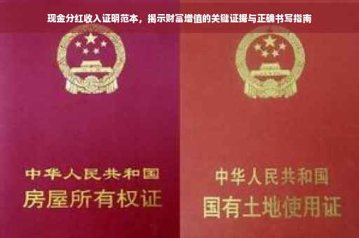 现金分红收入证明范本，揭示财富增值的关键证据与正确书写指南