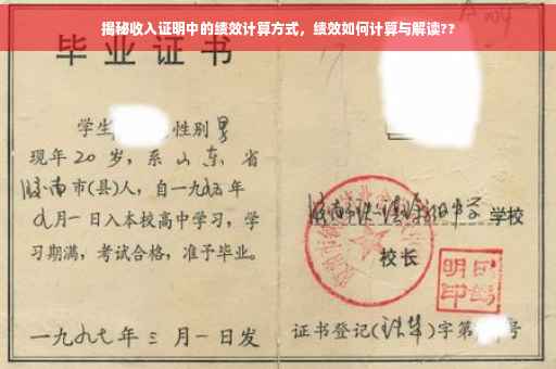 揭秘收入证明中的绩效计算方式，绩效如何计算与解读??