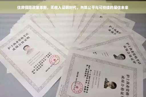 住房保障政策革新，无收入证明时代，共筑公平与可持续的居住未来