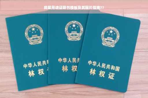 房屋用途证明书模板及其图片指南??