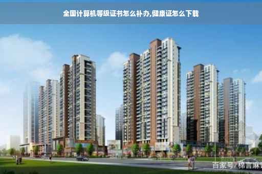 全国计算机等级证书怎么补办,健康证怎么下载
