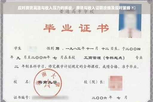 应对房贷高涨与收入压力的挑战，房贷与收入证明攻略及应对策略 ?✨