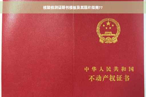 核酸检测证明书模板及其图片指南??