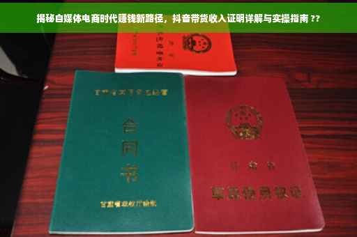 揭秘自媒体电商时代赚钱新路径，抖音带货收入证明详解与实操指南 ??