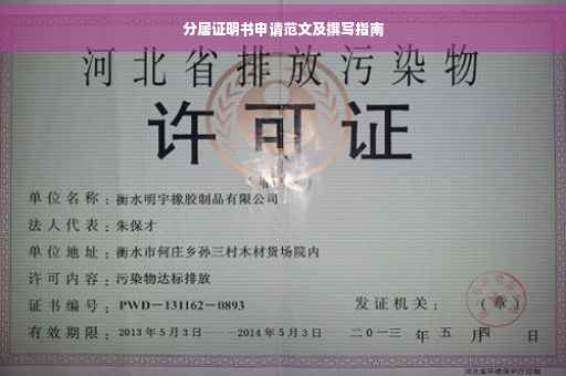 分居证明书申请范文及撰写指南