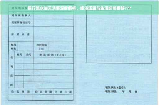 银行流水当天消费深度解析，经济逻辑与生活影响揭秘???