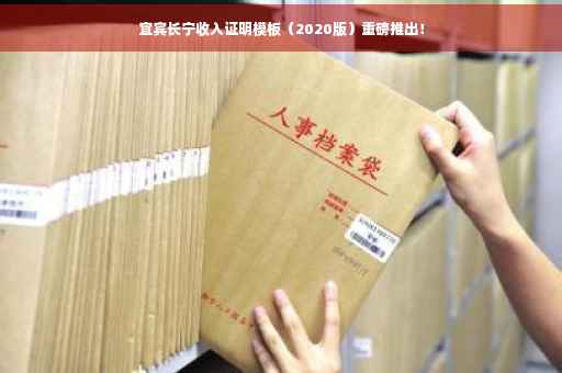 宜宾长宁收入证明模板（2020版）重磅推出！
