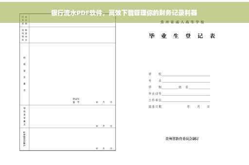 银行流水PDF软件，高效下载管理你的财务记录利器