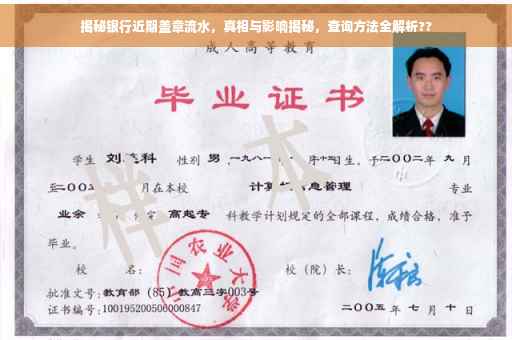 揭秘银行近期盖章流水，真相与影响揭秘，查询方法全解析??
