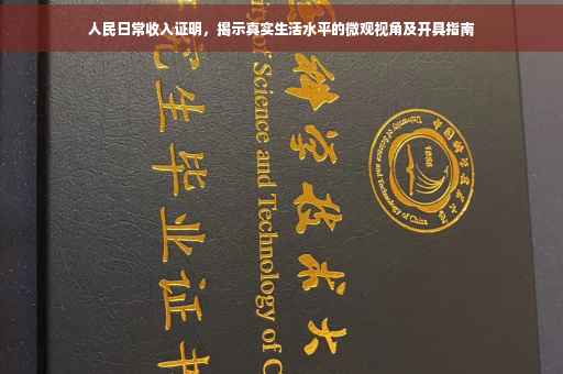 人民日常收入证明，揭示真实生活水平的微观视角及开具指南