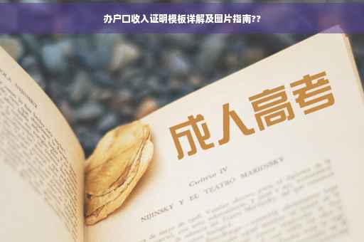 办户口收入证明模板详解及图片指南??