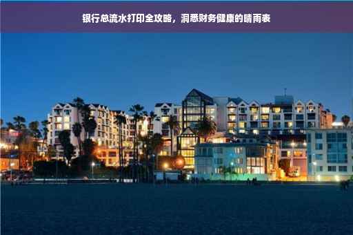 银行总流水打印全攻略，洞悉财务健康的晴雨表