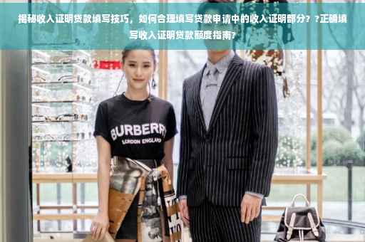 揭秘收入证明贷款填写技巧，如何合理填写贷款申请中的收入证明部分？?正确填写收入证明贷款额度指南?