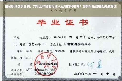 揭秘职场成长曲线，六年工作经验与收入证明如何书写？薪酬与经验增长关系解读。