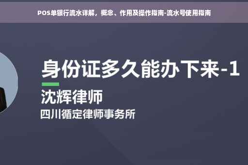 POS单银行流水详解，概念、作用及操作指南-流水号使用指南