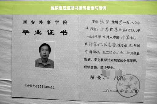 维数定理证明书撰写指南与范例