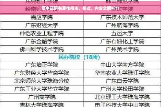 高中证明书写作指南，格式、内容全解析??