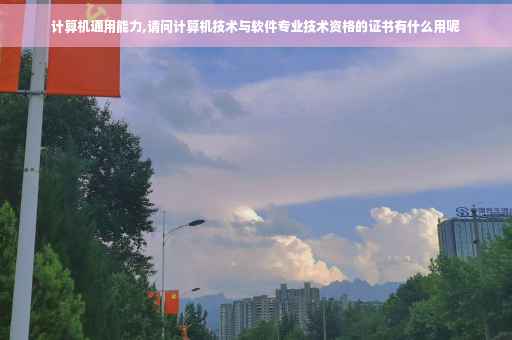 计算机通用能力,请问计算机技术与软件专业技术资格的证书有什么用呢