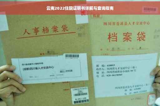 云南2022住院证明书详解与查询指南