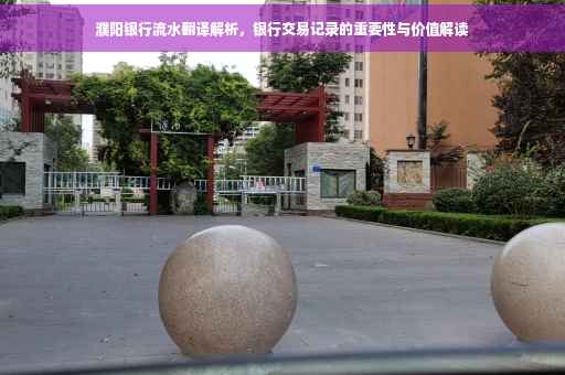 濮阳银行流水翻译解析，银行交易记录的重要性与价值解读