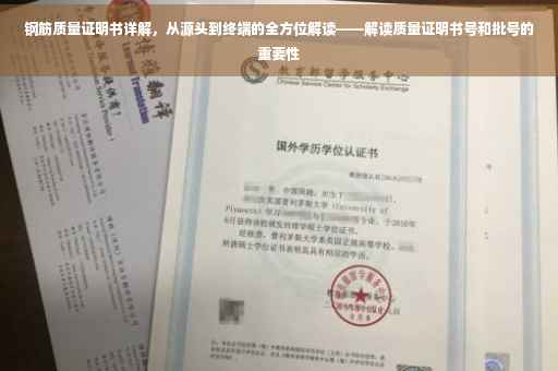 钢筋质量证明书详解，从源头到终端的全方位解读——解读质量证明书号和批号的重要性