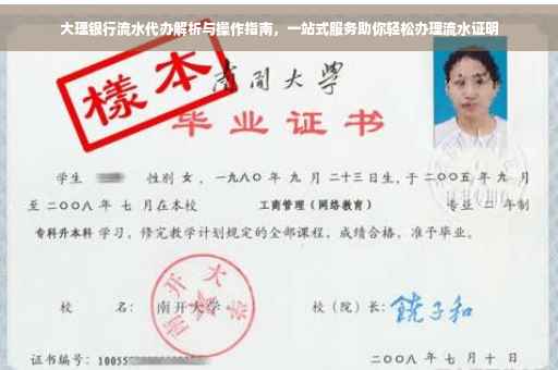 大理银行流水代办解析与操作指南，一站式服务助你轻松办理流水证明
