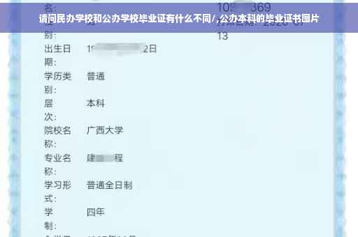 请问民办学校和公办学校毕业证有什么不同/,公办本科的毕业证书图片 请问民办学校和公办学校毕业证有什么不同/,公办本科的毕业证书图片