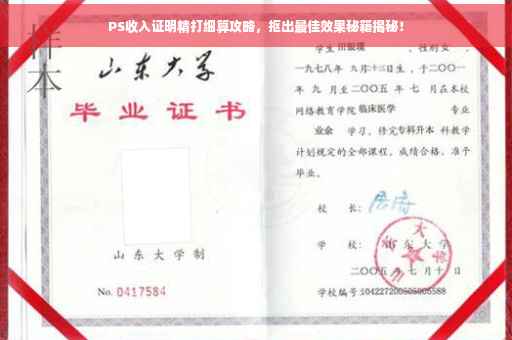 PS收入证明精打细算攻略，抠出最佳效果秘籍揭秘！