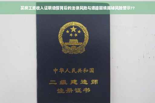 买房工资收入证明造假背后的法律风险与道德困境揭秘风险警示??